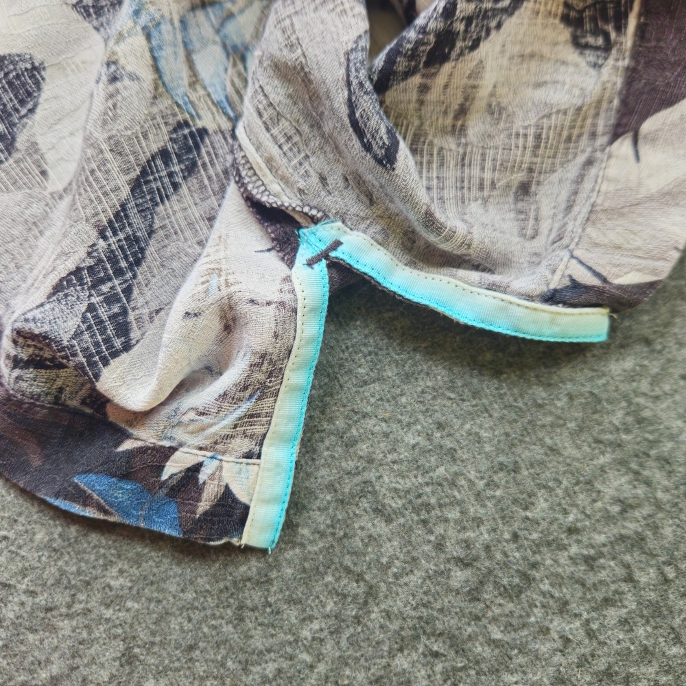 Tommy Bahama XL 100% Silk Floral Camp Shirt Eclectic Grandpa Vacation Beach - Picture 9 of 13